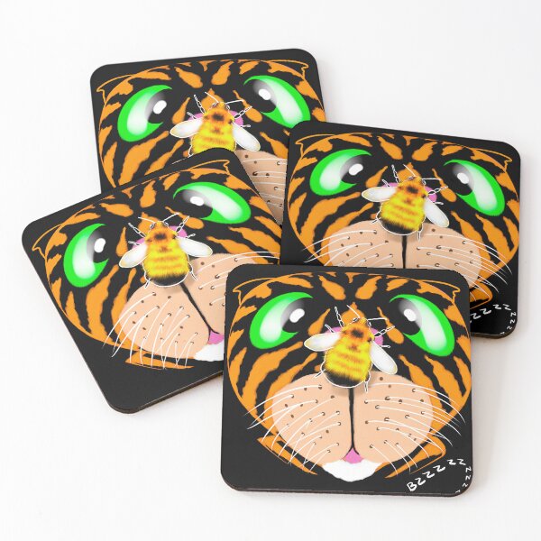 POLITOCAT and the Bumble Bee Gifts by Sarnia  Coasters (Set of 4)