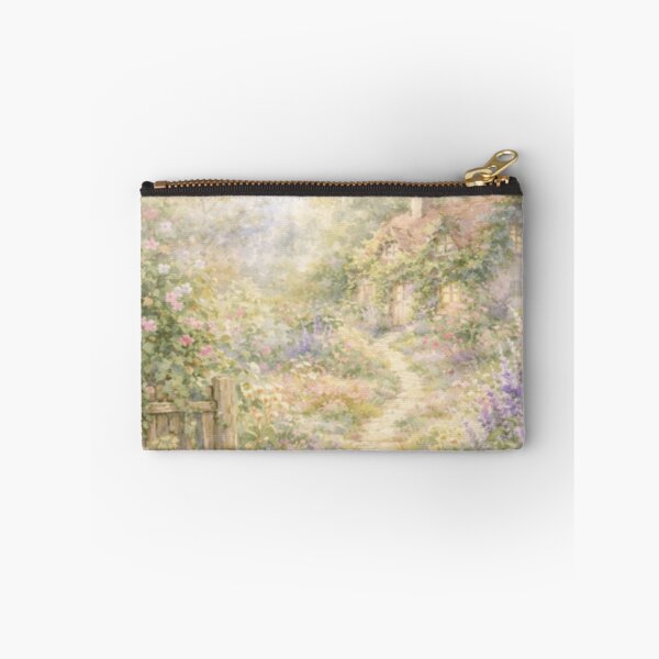 Item preview, Cottagecore Whimsical Garden Path Watercolor - Enchanted Rustic Garden Decor designed and sold by ArtFreshStudio.