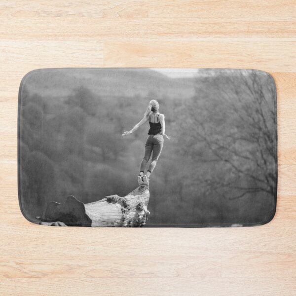 Item preview, Going out on a limb, spiritual, girl power black and white inspirational photographic art print designed and sold by Astrid Arkhangelsky.