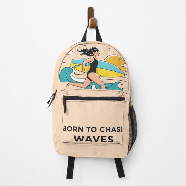 Item preview, Born to Chase Waves – Surfer Girl Running on the Beach designed and sold by Sea Gem.