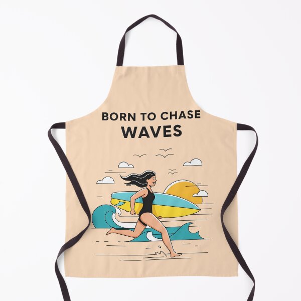 Item preview, Born to Chase Waves – Surfer Girl Running on the Beach designed and sold by Sea Gem.
