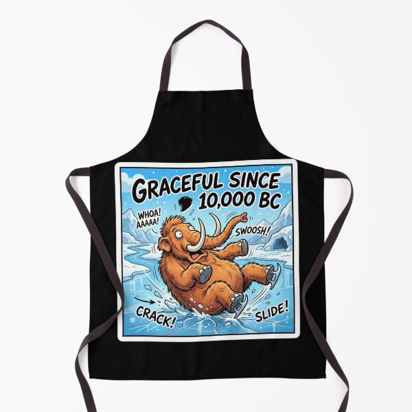 Item preview, Woolly Mammoth - Graceful Since 10,000 BC Slipping on Ice  designed and sold by WowDezign.