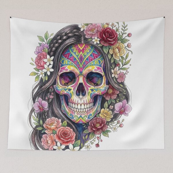 Item preview, Beautiful young woman's skeletal face designed and sold by PP&RAINBOW SHOP.