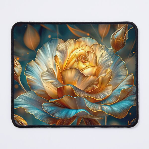 Item preview, Elegant Golden Rose on Dark Background designed and sold by MargaretWiktor.