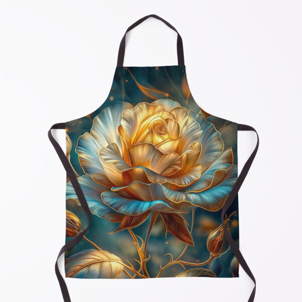 Item preview, Elegant Golden Rose on Dark Background designed and sold by MargaretWiktor.