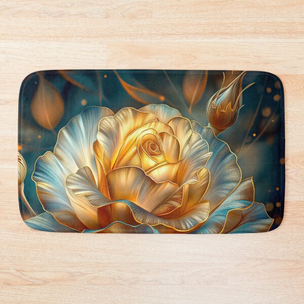 Item preview, Elegant Golden Rose on Dark Background designed and sold by MargaretWiktor.