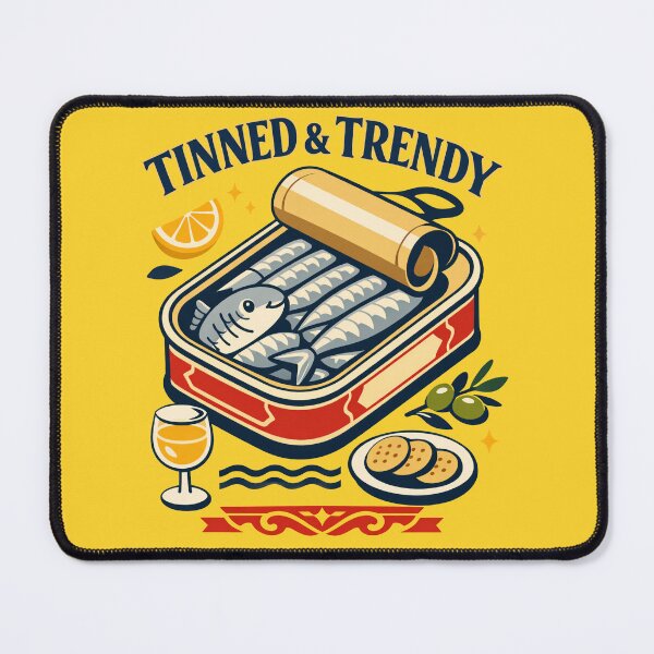 Item preview, Tinned & Trendy Sardine Lover Vintage Foodie Shirt designed and sold by entinta2.
