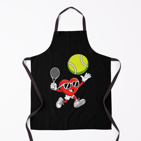 Item preview, Cute Heart Playing Tennis Cartoon Funny Love Sports designed and sold by WayTBeenkenArt.