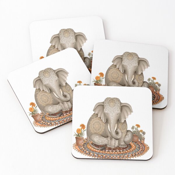 Item preview, Boho Mandala Elephant Henna designed and sold by VeloraLaz.