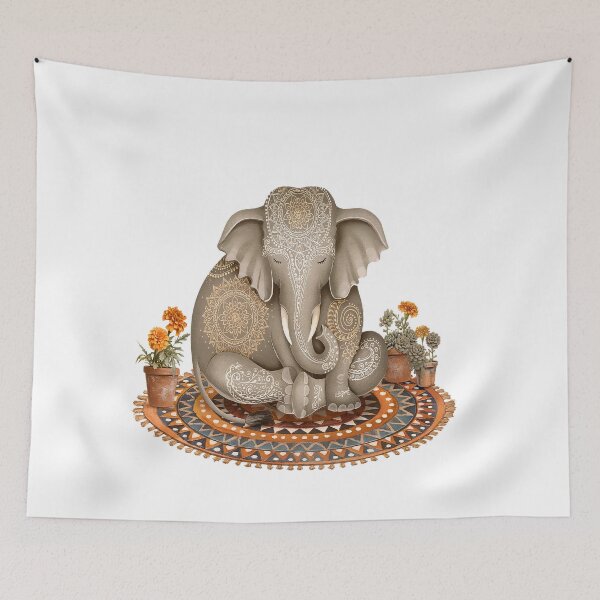 Item preview, Boho Mandala Elephant Henna designed and sold by VeloraLaz.