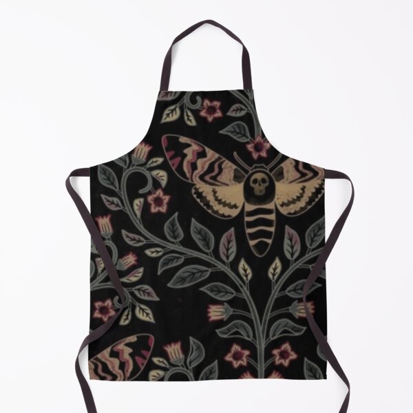 Item preview, Vintage Skull Moth Floral Gothic Pattern designed and sold by GraveyardGlam.