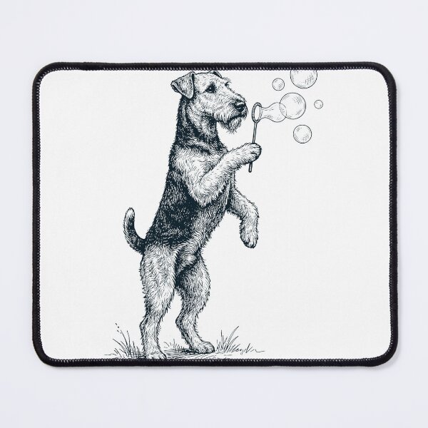 Item preview, Vintage Airedale Terrier Blowing Bubbles Dog Mom Dad Lover designed and sold by DoodleTortle.