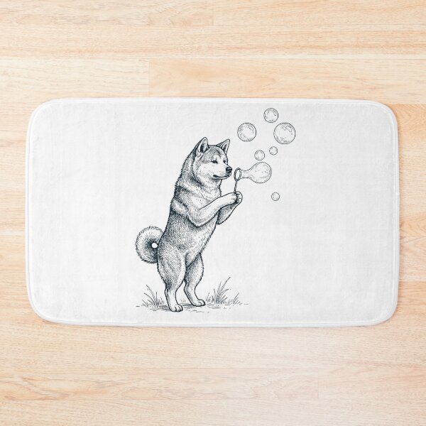 Item preview, Vintage Akita Blowing Bubbles Dog Mom Dad Lover designed and sold by DoodleTortle.