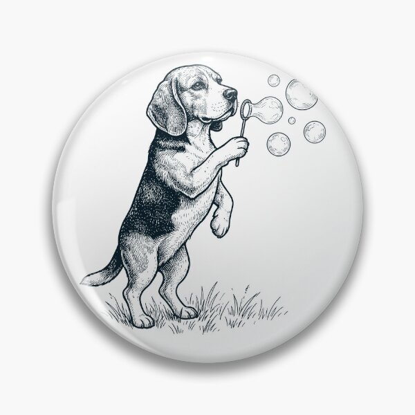 Item preview, Vintage Beagle Blowing Bubbles Dog Mom Dad Lover designed and sold by DoodleTortle.