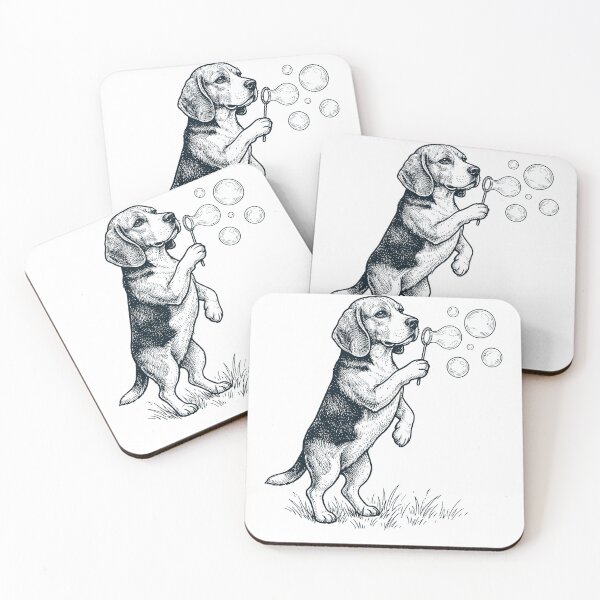 Item preview, Vintage Beagle Blowing Bubbles Dog Mom Dad Lover designed and sold by DoodleTortle.