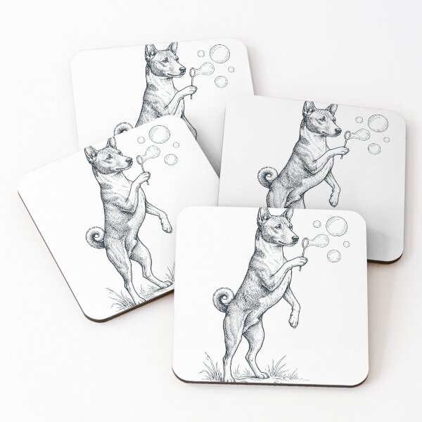 Item preview, Vintage Basenji Blowing Bubbles Dog Mom Dad Lover designed and sold by DoodleTortle.