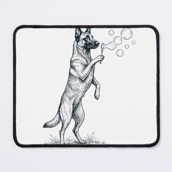 Item preview, Vintage Belgian Malinois Blowing Bubbles Dog Mom Dad Lover designed and sold by DoodleTortle.