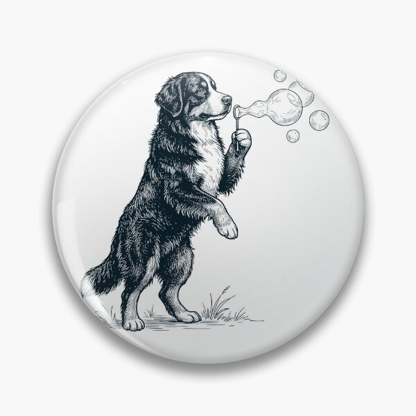 Item preview, Vintage Bernese Mountain Dog Blowing Bubbles Dog Mom Dad Lover designed and sold by DoodleTortle.