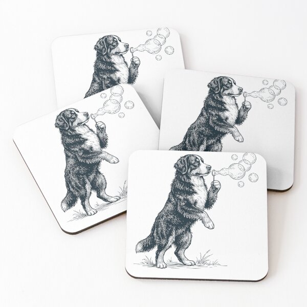 Item preview, Vintage Bernese Mountain Dog Blowing Bubbles Dog Mom Dad Lover designed and sold by DoodleTortle.