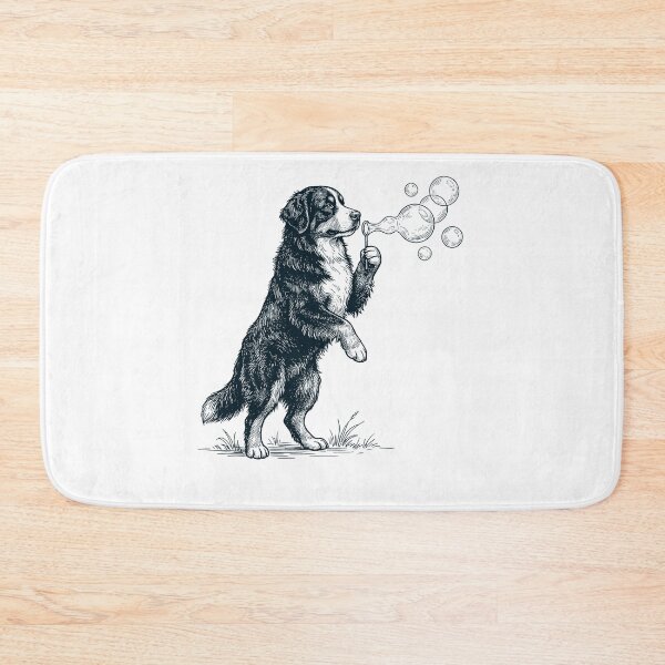 Item preview, Vintage Bernese Mountain Dog Blowing Bubbles Dog Mom Dad Lover designed and sold by DoodleTortle.
