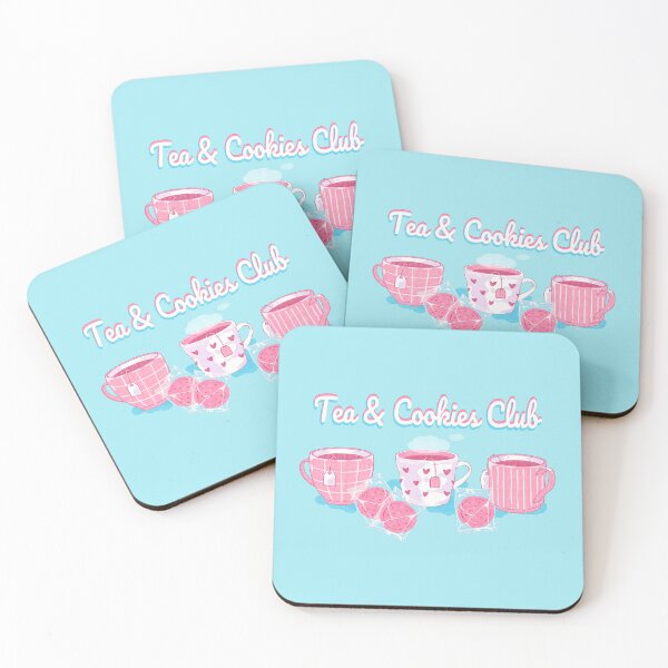 Item preview, Cute Tea And Cookies Club Pastel Watercolor Illustration designed and sold by MinimalAnGo.