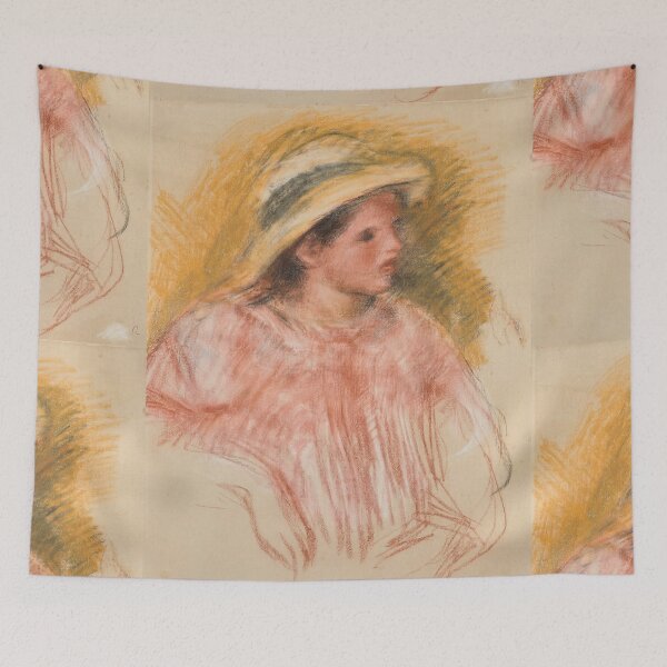 Item preview, Buste De Femme Avec Chapeau by Pierre-Auguste Renoir: Impressionist Portrait Poster designed and sold by artofuniverse.