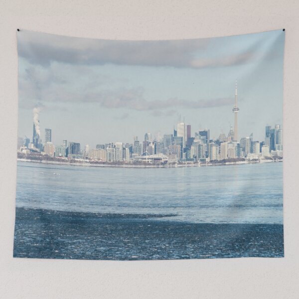 Item preview, Blue Ice Toronto Skyline in Winter designed and sold by Georgia Mizuleva.