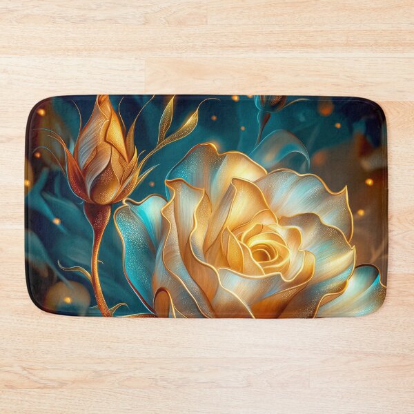 Item preview, Golden Rose on Dark Background designed and sold by MargaretWiktor.
