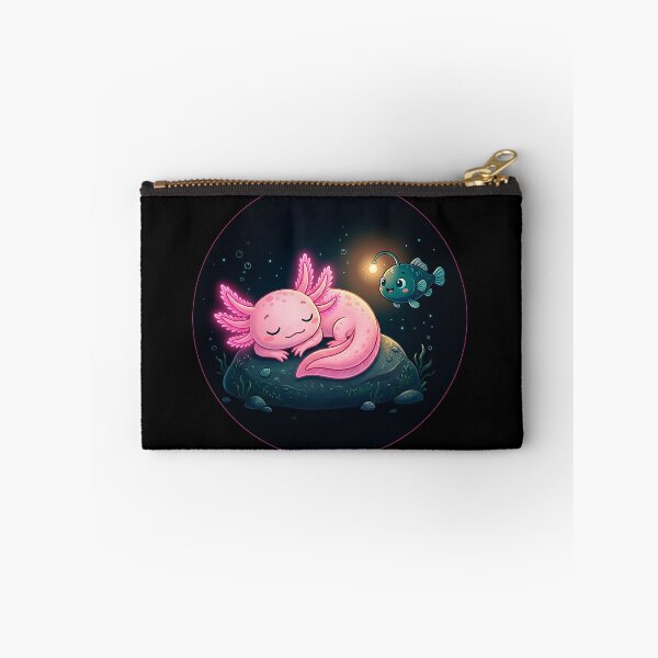 Item preview, Glowing Axolotl Dreams – Deep Sea Serenity designed and sold by Herzbaumatelier.