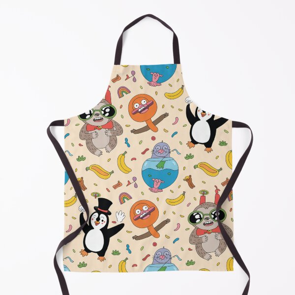 Item preview, Silly Party Animals Kawaii Sloths Penguins Otters Bananas Confetti Pattern designed and sold by Midnight Veil Designs.