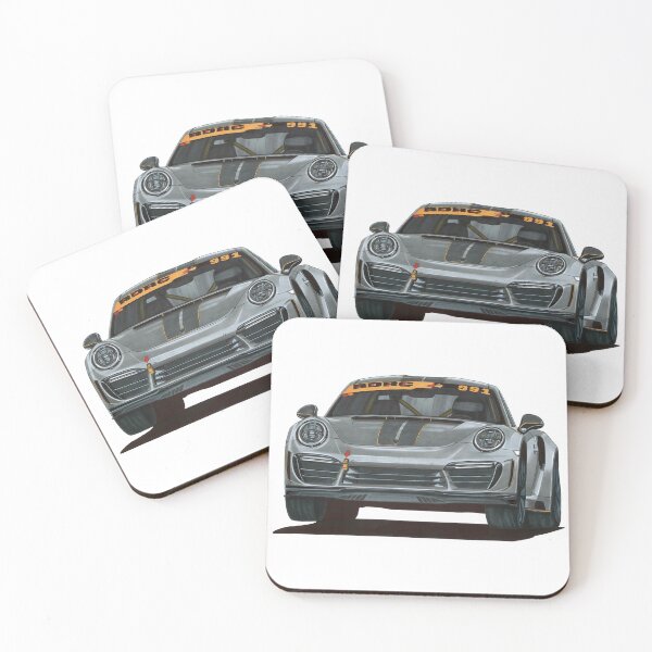 Item preview, Dibujo exclusivo del legendario deportivo alemán gris 911 Turbo S Coupé Tipo 992 con motor plano. designed and sold by Cars23.