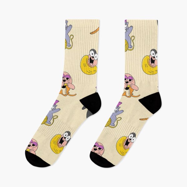 Item preview, Whimsical Party Animals Seamless Pattern Cute Cats Dogs Penguins Monkeys Bananas Yarn designed and sold by Midnight Veil Designs.