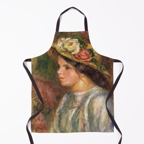 Item preview, Buste De Femme Chapeau De Paille Garni by Pierre-Auguste Renoir: Impressionist Portrait Poster designed and sold by artofuniverse.