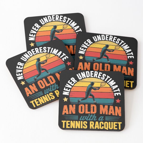 Item preview, Never Underestimate an Old Man with a Tennis Racquet Retro  designed and sold by WayTBeenkenArt.
