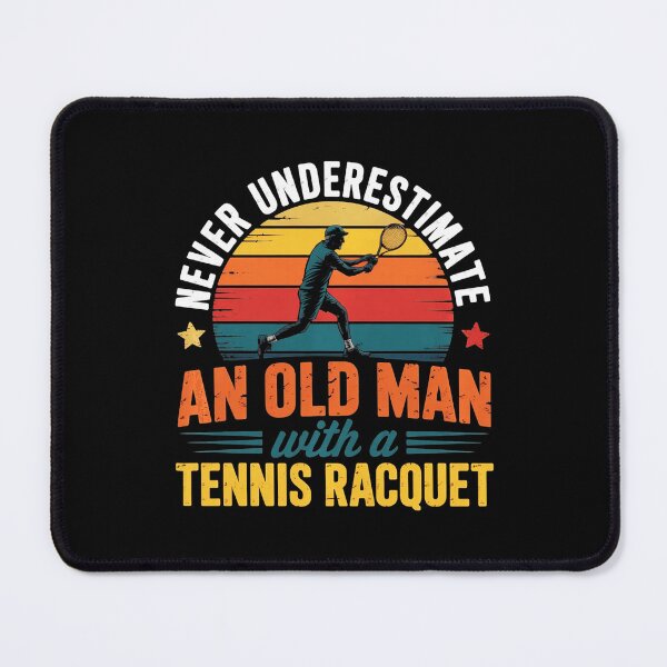 Item preview, Never Underestimate an Old Man with a Tennis Racquet Retro  designed and sold by WayTBeenkenArt.
