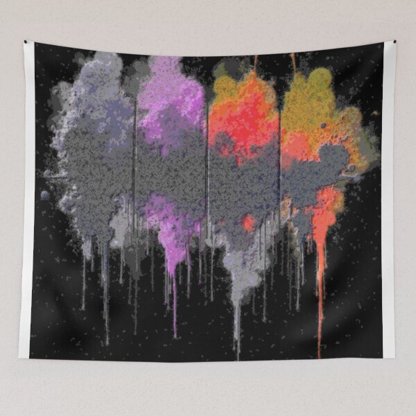 Item preview, dripping emotions dark poster b colorful drip style abstract design designed and sold by SmashingDeals.