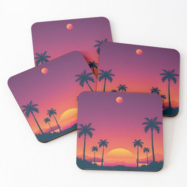 Item preview, Retro Sunset Palm Trees 80s Vintage Aesthetic - 14 designed and sold by RELAX STATION.