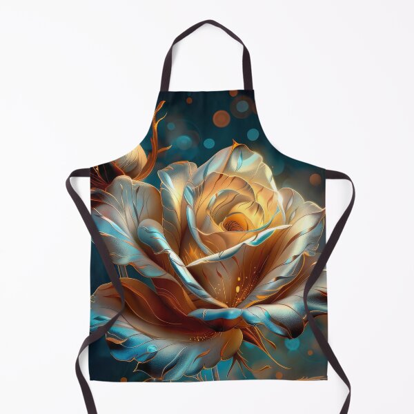 Item preview, Golden Rose on Dark Teal Background designed and sold by MargaretWiktor.