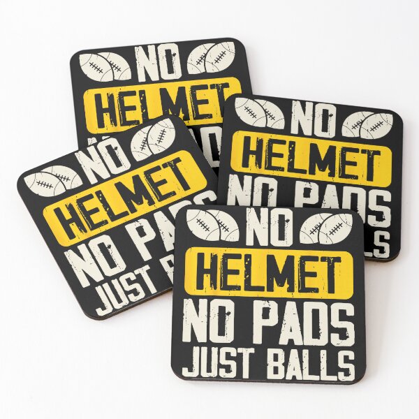 Item preview, No Helmet No Pads Just Balls Funny Football  designed and sold by GabrieSketcham.