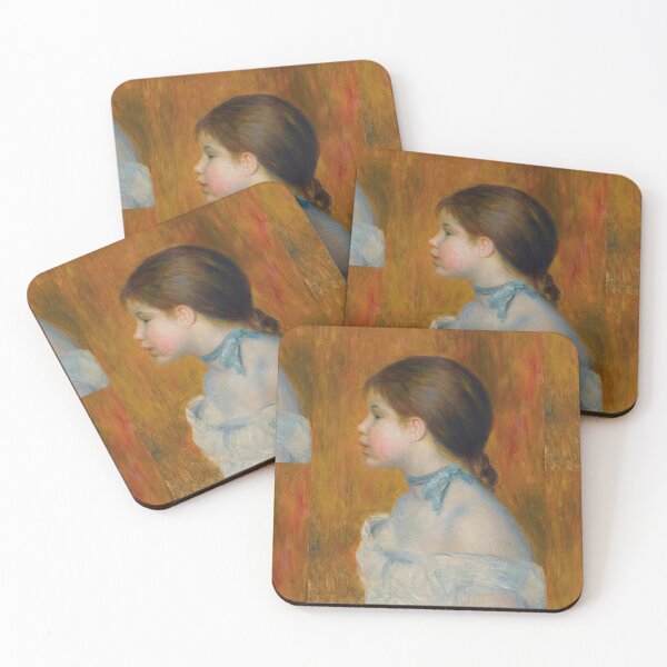 Item preview, Buste De Jeune Fille Au Ruban Bleu by Pierre-Auguste Renoir: Impressionist Portrait Poster designed and sold by artofuniverse.