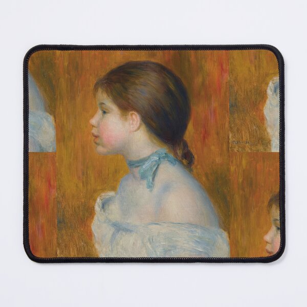 Item preview, Buste De Jeune Fille Au Ruban Bleu by Pierre-Auguste Renoir: Impressionist Portrait Poster designed and sold by artofuniverse.