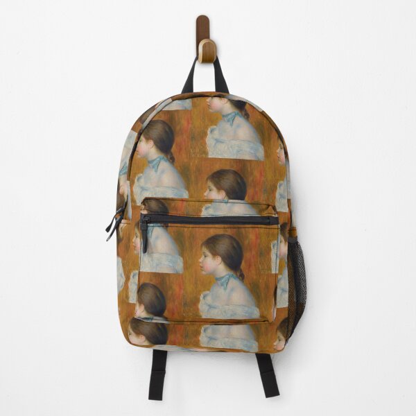 Item preview, Buste De Jeune Fille Au Ruban Bleu by Pierre-Auguste Renoir: Impressionist Portrait Poster designed and sold by artofuniverse.