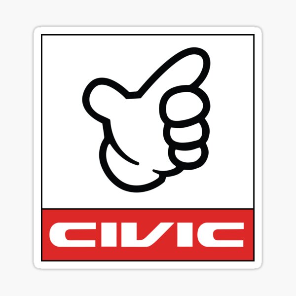 Civic Racing Track Plate Stickers Sticker