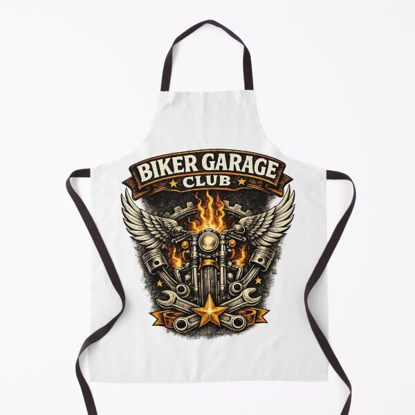 Item preview, Biker Garage Club Vintage Motorcycle Design – Mechanic Shop Badge Style – Retro Biker T-Shirt, Clothes, Gift designed and sold by MartinioArtStudio.