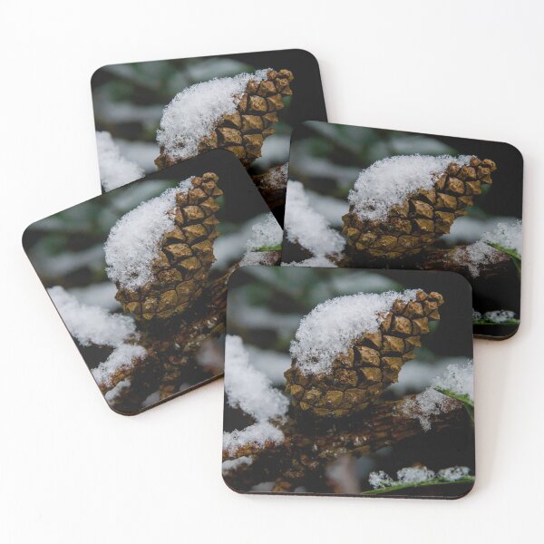 Item preview, Snowy Winter Pine Cone designed and sold by ShotsbyDesiree.