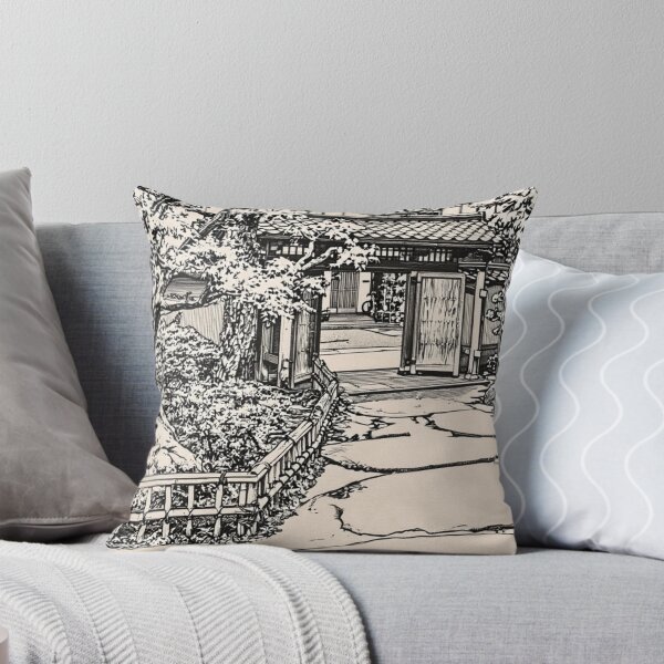 Item preview, Vintage Japanese Garden Gate Print – Black and White Zen designed and sold by Shot-By-Garth.