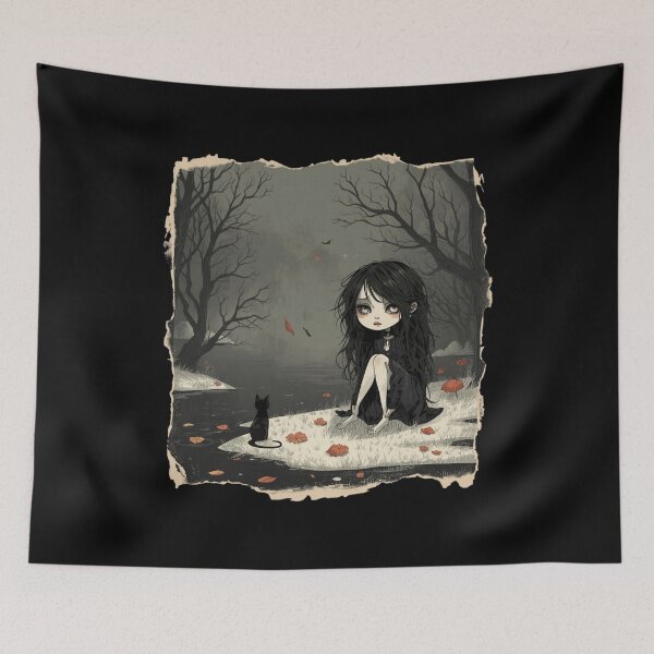 Artikelvorschau, Goth-Mädchen am See entworfen und verkauft von Tragedyshop.