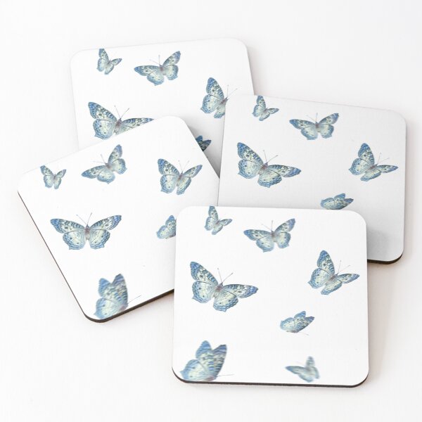 Item preview, Ethereal Blue Glitch Butterflies – Surreal Dreamy Nature Aesthetic designed and sold by Artsy Corner.