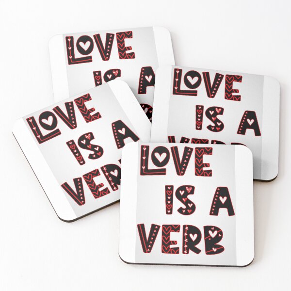 Item preview, LOVE IS A VERB (Blk/Red) designed and sold by ETERNI-T's.