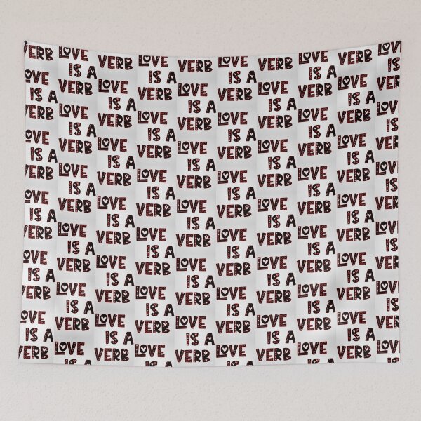 Item preview, LOVE IS A VERB (Blk/Red) designed and sold by ETERNI-T's.